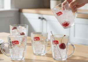 Vaso con asa cherry