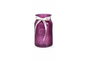 Florero de vidrio decorativo