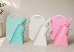 Juego de cuchillos con soporte y tabla